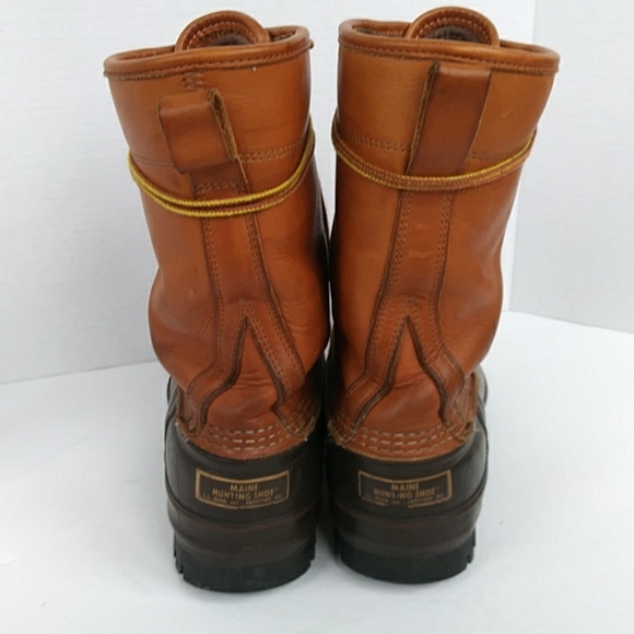 L.L. Bean Gore-Tex Thinsulate Maine Hunting Shoe 10 Leather Boot Brown - Picture 11 of 16